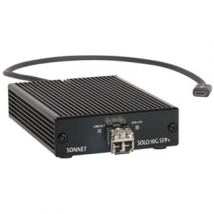 Solo 10G Thunderbolt 3 to SFP+ 10 Gigabit Ethernet Adapter [SFP+ included]
